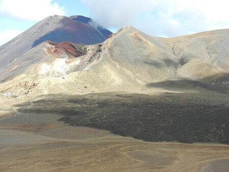 Tongiraro--looking back across the crater